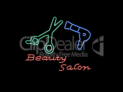 Neon Beauty Salon Sign
