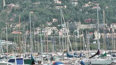 Yachts in harbor