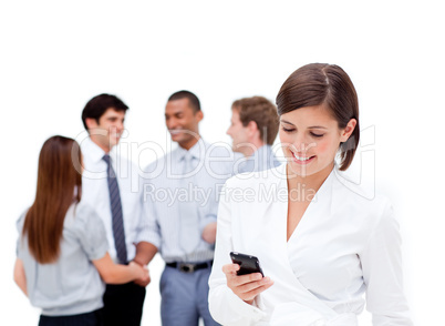 businesswoman with phone