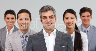 Multi-ethnic business team