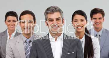 Multi-ethnic business team