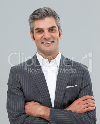 businessman with folded arms