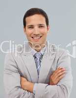 businessman with folded arms