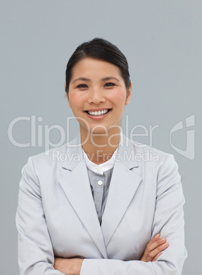 Smiling businesswoman