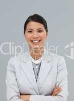 Smiling businesswoman