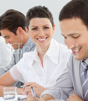 businesswoman in a meeting