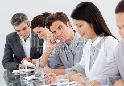 businessman at a presentation