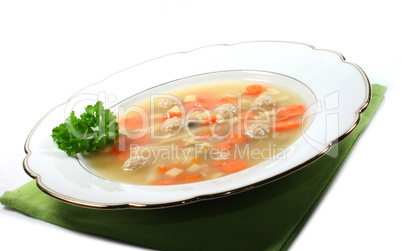 Festtagssuppe mit Petersilie