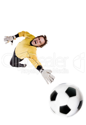 Goalkeeper in action