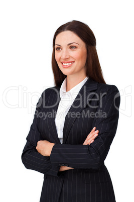 businesswoman with folded arms