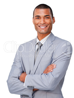 businessman smiling at the camera