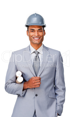 architect wearing a hardhat