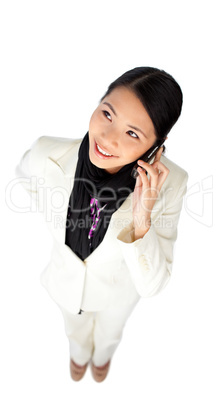 attractive businesswoman on phone