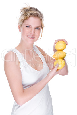 Woman with lemon