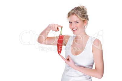 Woman with paprika