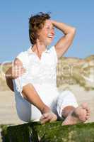 Senior woman at the beach