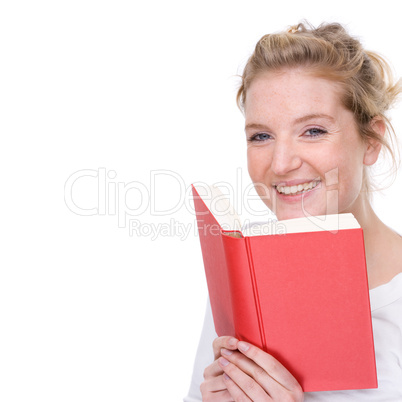 Woman with book