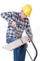 Craftsman with saw