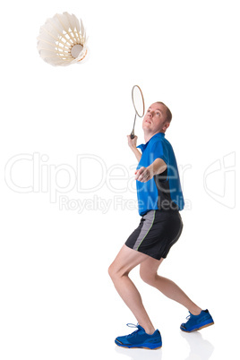 Playing badminton