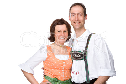 Mann und Frau einer bayerischen Pracht