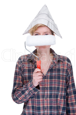 Woman With Paint Roller