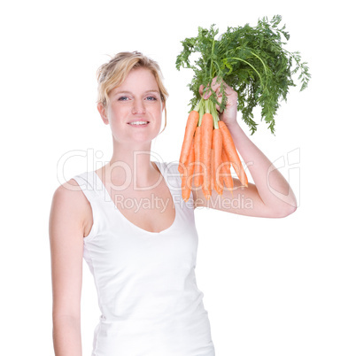 Woman with carrot