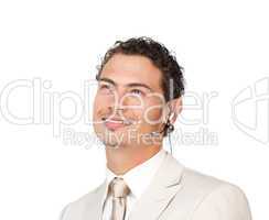 businessman with headset