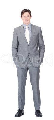 attractive businessman standing