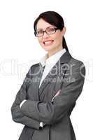 businesswoman wearing glasses