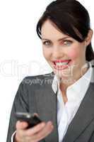 businesswoman using a mobile phone