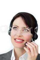 businesswoman with headset