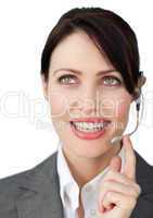 businesswoman with headset