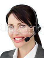 businesswoman with headset