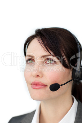 businesswoman with headset