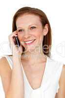 confident businesswoman on phone