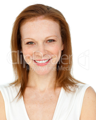 Smiling assertive businesswoman
