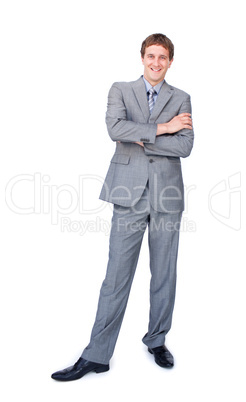 businessman standing with folded arms