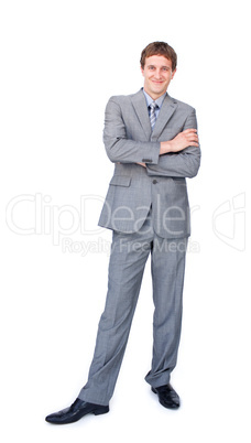 businessman standing with folded arms