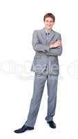 businessman standing with folded arms