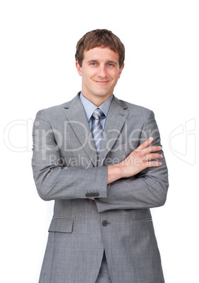 businessman with folded arms