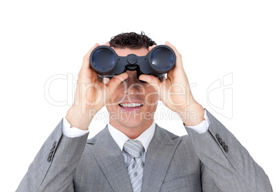 businessman with binoculars