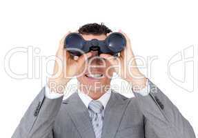 businessman with binoculars