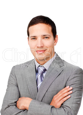 businessman with folded arms