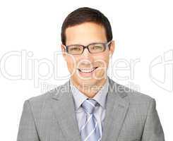 businessman wearing glasses
