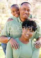 Attractive African American Man, Woman and Child