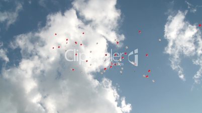 Balloons fliegen in Himmel