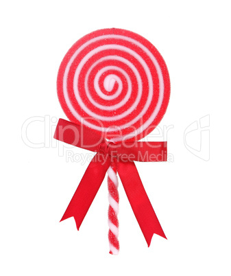 Red and White Holiday Lollipop