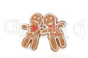 Gingerbread Couple Leaning Into Eachother in Love