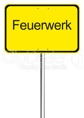 Verkehrsschild mit Silvester und Neujahrs Begriffen