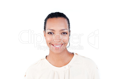 businesswoman using headset